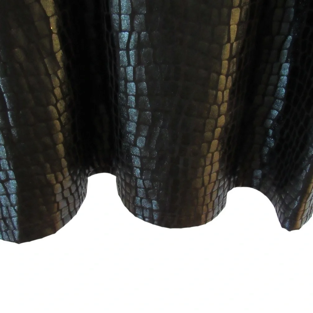 Vivienne Hu New York Black Snakeskin Python Dress 10 Sleeveless Cocktail Witchy